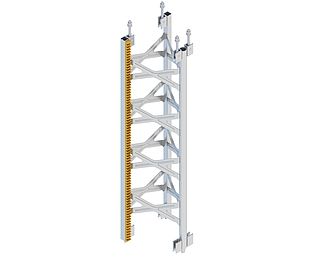 Oceľový stĺp GEDA UNI-X-MAST 1,5 m